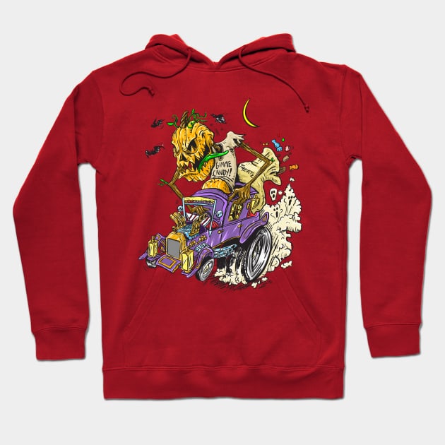 Halloween Hot Rod Hoodie by eightballart